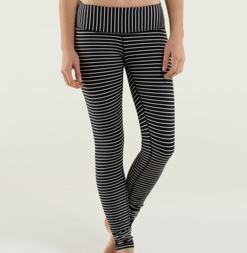 Lululemon Wunder Under Pant, Parallel Stripe, Size 2